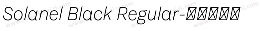 Solanel Black Regular字体转换